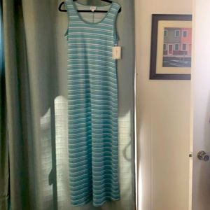Lularoe blue and white striped Dani size Large